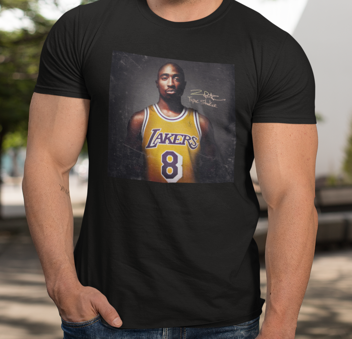 2pac Tupac Kobe Lakers Jersey T-Shirt – JFiveCustoms