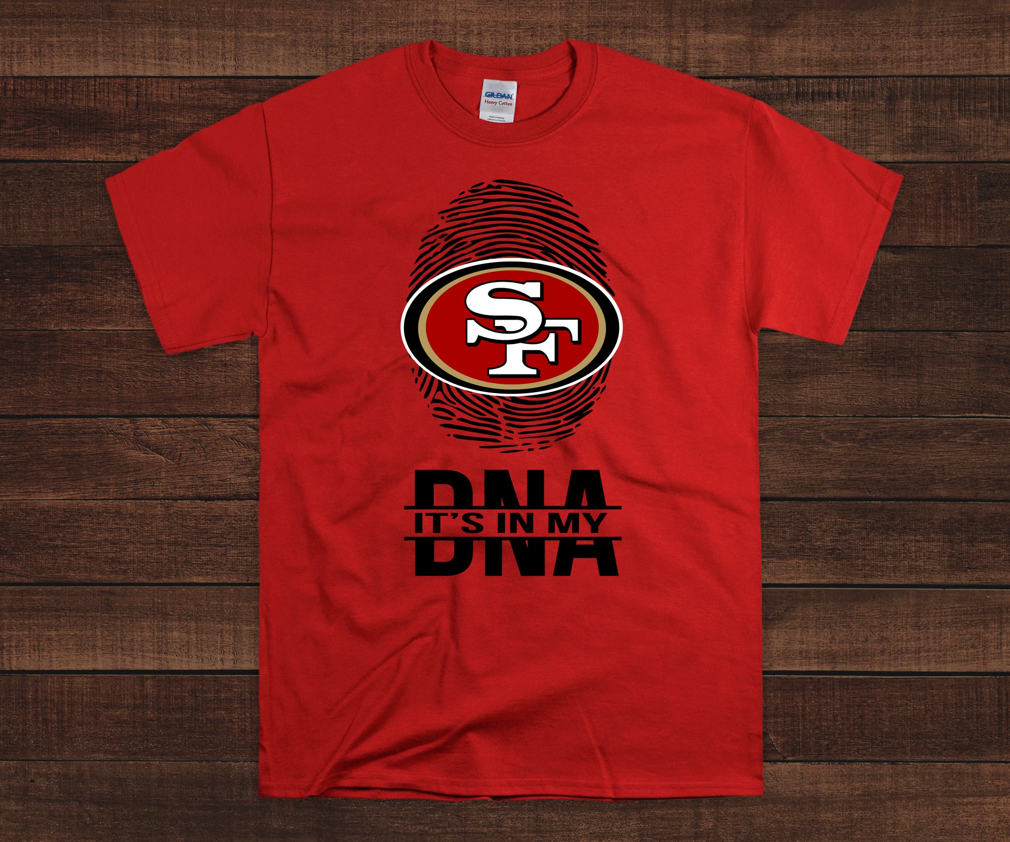 San Francisco 49ers DNA T-Shirt - Mens - Womens - Kids - Niners Shirts - 49ers  Shirts – JFiveCustoms