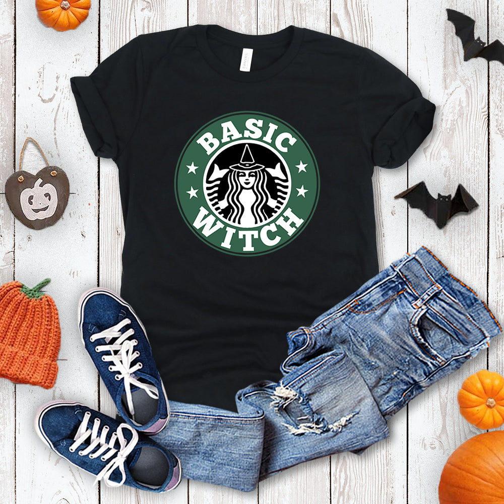 Basic Witch Halloween Funny Starbucks T-Shirt