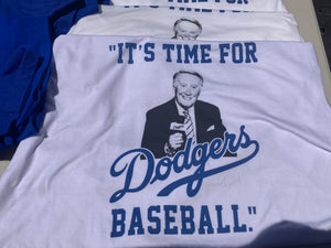 It's Time For Dodgers Baseball Vin Scully T-Shirt – JFiveCustoms