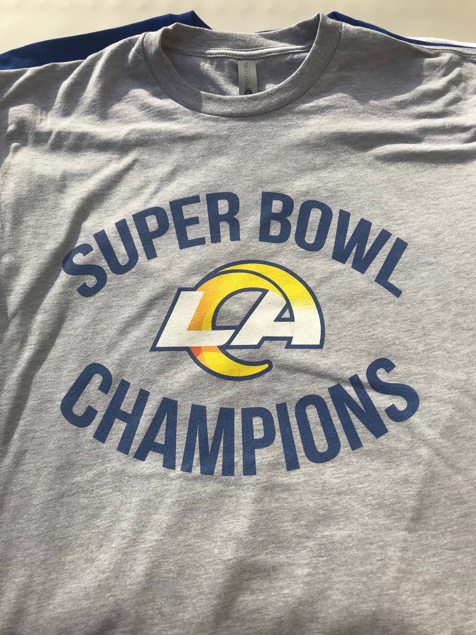 Los Angeles Rams Super Bowl gear featuring SB Champions, buy it now
