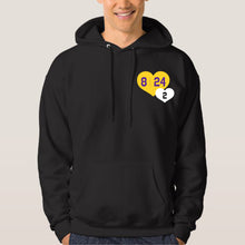 Load image into Gallery viewer, Kobe &amp; GiGi Heart Tribute Pullover Hoodie