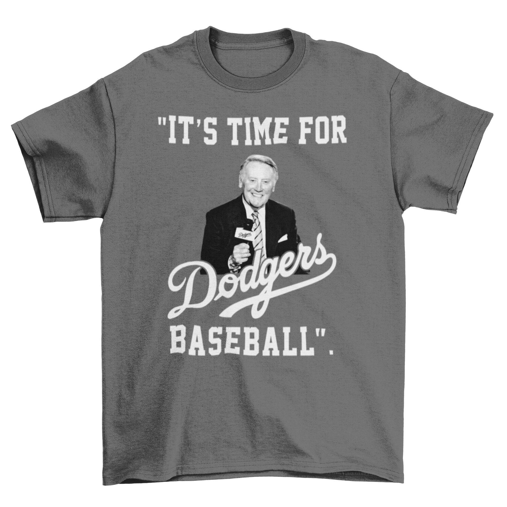 Dodger Shots  Vin Career Homage T-Shirt - Baseball T-Shirt